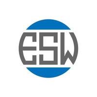ESW letter logo design on white background. ESW creative initials circle logo concept. ESW letter design. vector
