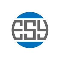ESY letter logo design on white background. ESY creative initials circle logo concept. ESY letter design. vector