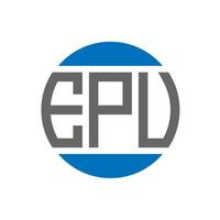 diseño de logotipo de letra epu sobre fondo blanco. concepto de logotipo de círculo de iniciales creativas de epu. diseño de letras epu. vector