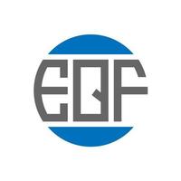 diseño de logotipo de letra eqf sobre fondo blanco. concepto de logotipo de círculo de iniciales creativas eqf. diseño de letras eqf. vector