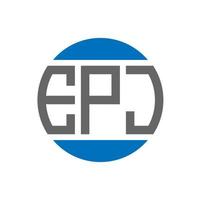 EPJ letter logo design on white background. EPJ creative initials circle logo concept. EPJ letter design. vector