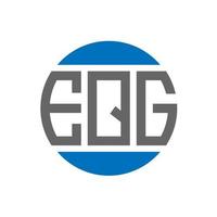 EQG letter logo design on white background. EQG creative initials circle logo concept. EQG letter design. vector