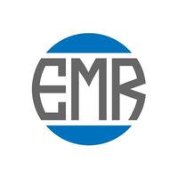 EMR letter logo design on white background. EMR creative initials circle logo concept. EMR letter design. vector
