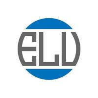 ELU letter logo design on white background. ELU creative initials circle logo concept. ELU letter design. vector