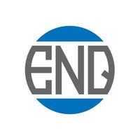 ENQ letter logo design on white background. ENQ creative initials circle logo concept. ENQ letter design. vector
