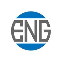 ENG letter logo design on white background. ENG creative initials circle logo concept. ENG letter design. vector