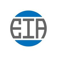 diseño del logotipo de la letra eia sobre fondo blanco. concepto de logotipo de círculo de iniciales creativas de eia. diseño de letras eia. vector