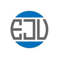 EJU letter logo design on white background. EJU creative initials circle logo concept. EJU letter design. vector