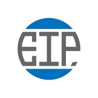 diseño de logotipo de letra eip sobre fondo blanco. concepto de logotipo de círculo de iniciales creativas de eip. diseño de letras eip. vector