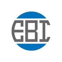 diseño de logotipo de letra ebi sobre fondo blanco. concepto de logotipo de círculo de iniciales creativas de ebi. diseño de letras ebi. vector