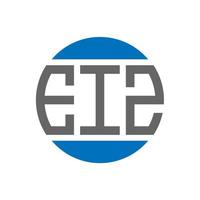 EIZ letter logo design on white background. EIZ creative initials circle logo concept. EIZ letter design. vector