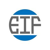 EIF letter logo design on white background. EIF creative initials circle logo concept. EIF letter design. vector