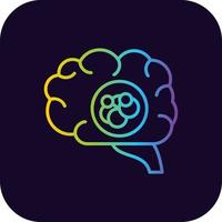 diseño de icono creativo de cáncer de cerebro vector