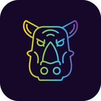 Rhinoceros Creative Icon Design vector