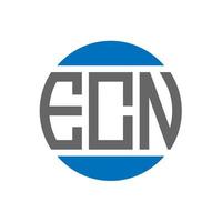 ECN letter logo design on white background. ECN creative initials circle logo concept. ECN letter design. vector