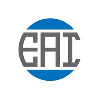 EAI letter logo design on white background. EAI creative initials circle logo concept. EAI letter design. vector