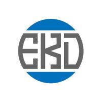 diseño de logotipo de letra ekd sobre fondo blanco. concepto de logotipo de círculo de iniciales creativas ekd. diseño de letras ekd. vector