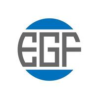 diseño de logotipo de letra egf sobre fondo blanco. concepto de logotipo de círculo de iniciales creativas de egf. diseño de letras egf. vector