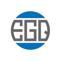 diseño de logotipo de letra egq sobre fondo blanco. concepto de logotipo de círculo de iniciales creativas egq. diseño de letras egq. vector