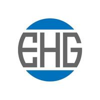 diseño de logotipo de letra ehg sobre fondo blanco. concepto de logotipo de círculo de iniciales creativas ehg. diseño de letras ehg. vector