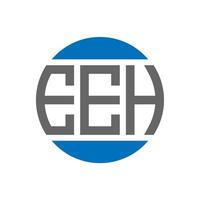 diseño del logotipo de la letra eeh sobre fondo blanco. eeh concepto de logotipo de círculo de iniciales creativas. eeh diseño de letras. vector