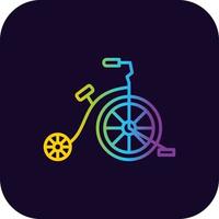 diseño de icono creativo de bicicleta de circo vector