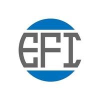 diseño de logotipo de letra efi sobre fondo blanco. concepto de logotipo de círculo de iniciales creativas efi. diseño de letras efi. vector