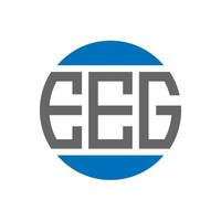 EEG letter logo design on white background. EEG creative initials circle logo concept. EEG letter design. vector