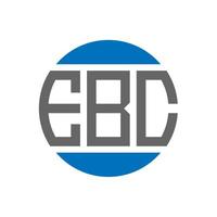 diseño de logotipo de letra ebc sobre fondo blanco. concepto de logotipo de círculo de iniciales creativas de ebc. diseño de letras ebc. vector