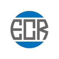 ECR letter logo design on white background. ECR creative initials circle logo concept. ECR letter design. vector