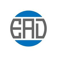 EAD letter logo design on white background. EAD creative initials circle logo concept. EAD letter design. vector