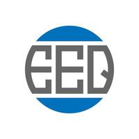 EEQ letter logo design on white background. EEQ creative initials circle logo concept. EEQ letter design. vector