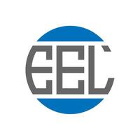 EEL letter logo design on white background. EEL creative initials circle logo concept. EEL letter design. vector