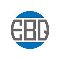 diseño de logotipo de letra ebq sobre fondo blanco. concepto de logotipo de círculo de iniciales creativas de ebq. diseño de letras ebq. vector