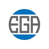 EGA letter logo design on white background. EGA creative initials circle logo concept. EGA letter design. vector