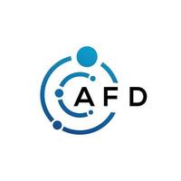 AFD letter logo design on black background. AFD creative initials letter logo concept. AFD letter design. vector