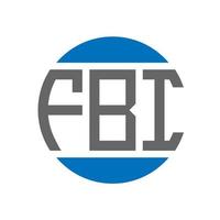 diseño del logotipo de la carta fbi sobre fondo blanco. concepto de logotipo circular de iniciales creativas del fbi. diseño de carta del fbi. vector