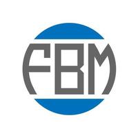 diseño de logotipo de letra fbm sobre fondo blanco. concepto de logotipo de círculo de iniciales creativas de fbm. diseño de letras fbm. vector