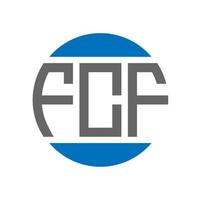 FCF letter logo design on white background. FCF creative initials circle logo concept. FCF letter design. vector