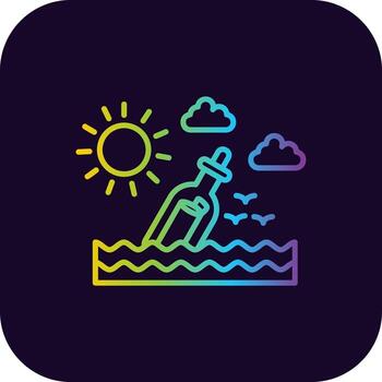 Message In A Bottle Creative Icon Design vector