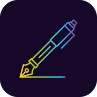 Fountain Pen Creative Icon Design vector