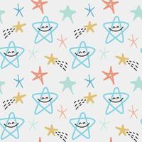 Seamless pattern with stars for baby textile vector