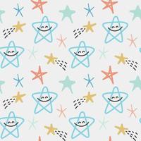 Seamless pattern with stars for baby textile vector