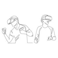 Vector illustration and virtual reality