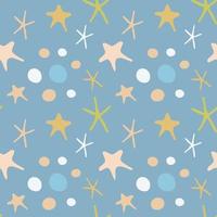 Seamless pattern with stars for baby textile vector