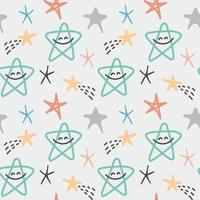 Seamless pattern with stars for baby textile vector