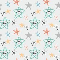 Seamless pattern with stars for baby textile vector