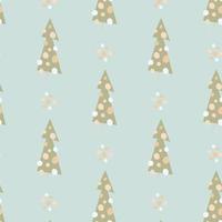 Seamless christmas pattern drawn in cartoon style vector