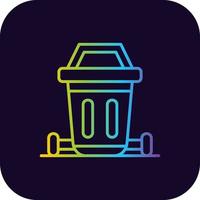 Dustbin Creative Icon Design vector