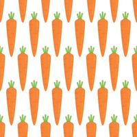 Vector illustration of a carrot pattern. Vegetable background drawn in flat style.